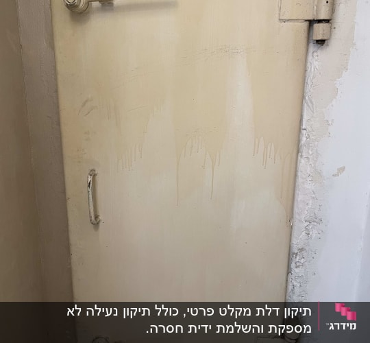 דלת מתכת עם מנעולים ובריחים